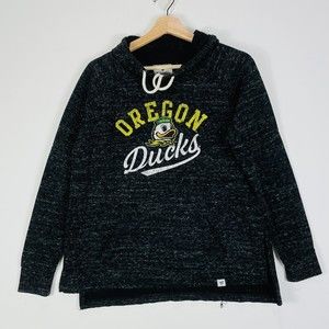 Fanatics University of Oregon Ducks Grey Heather Hoodie Sweatshirt Womens Small